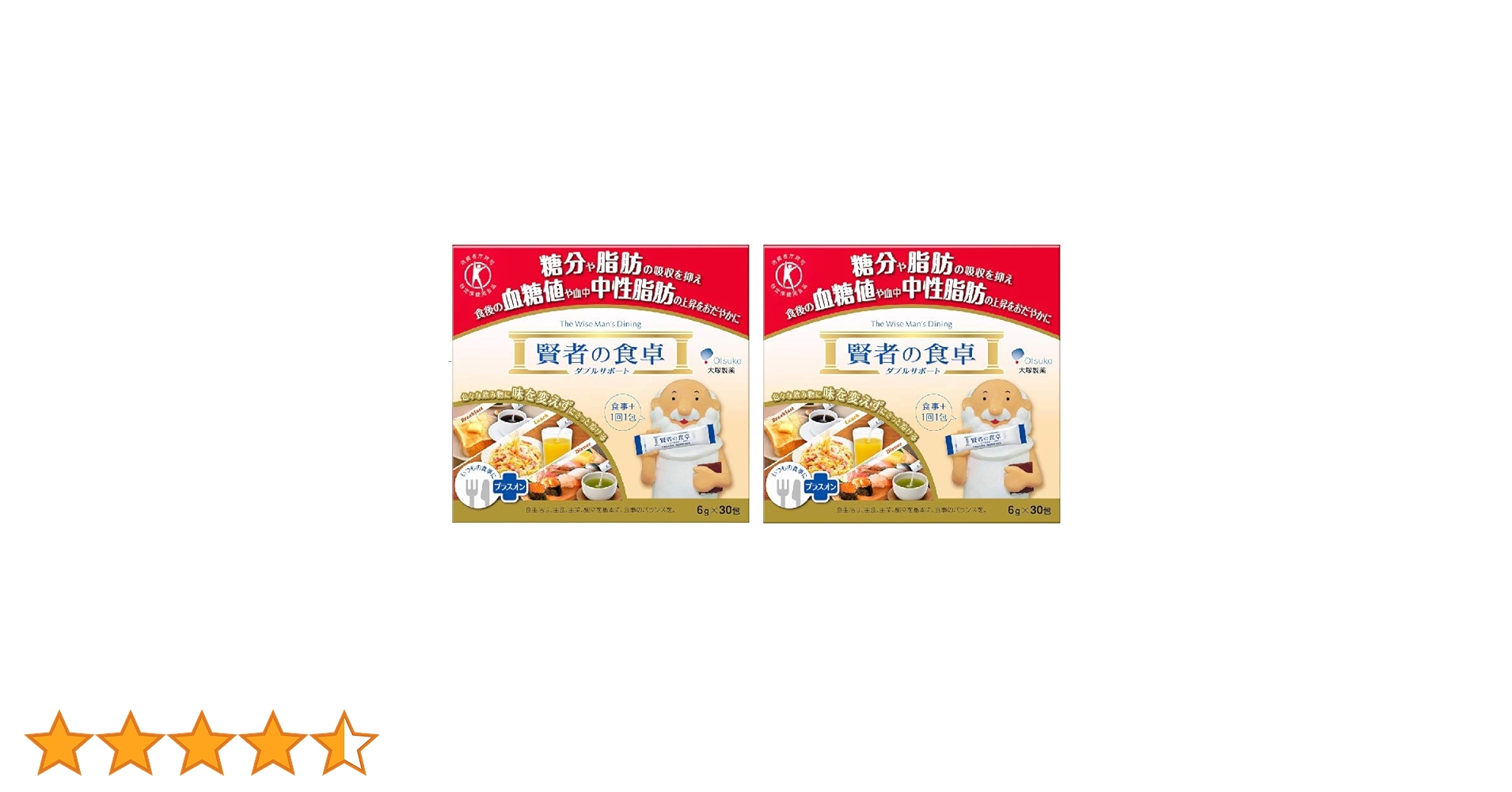 Amazon.co.jp: 大塚製薬 賢者の食卓 ダブルサポート 6g×30包×2箱